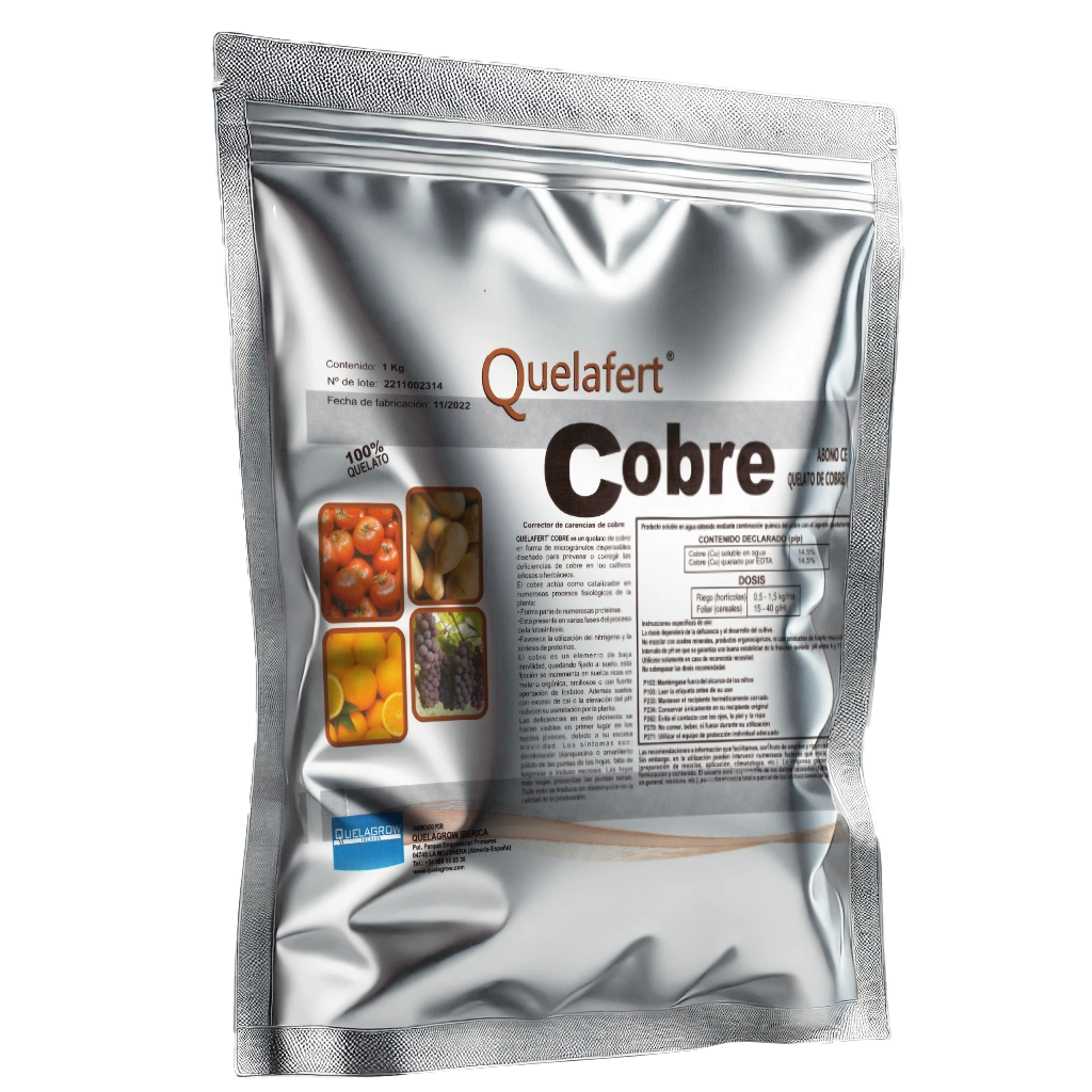 cobre quetatado, EDTA, CORRECTOR